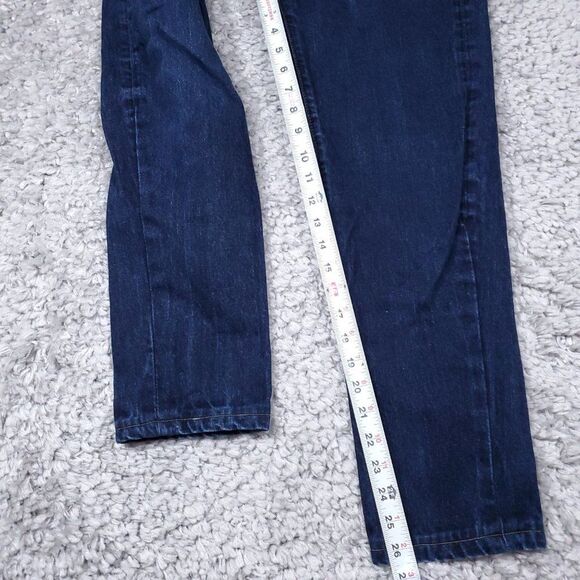 READ Abercrombie Men's 30 x 26.5 Boys Straight Leg Button Fly Dark Wash Jeans - Picture 8 of 11